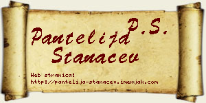 Pantelija Stanaćev vizit kartica